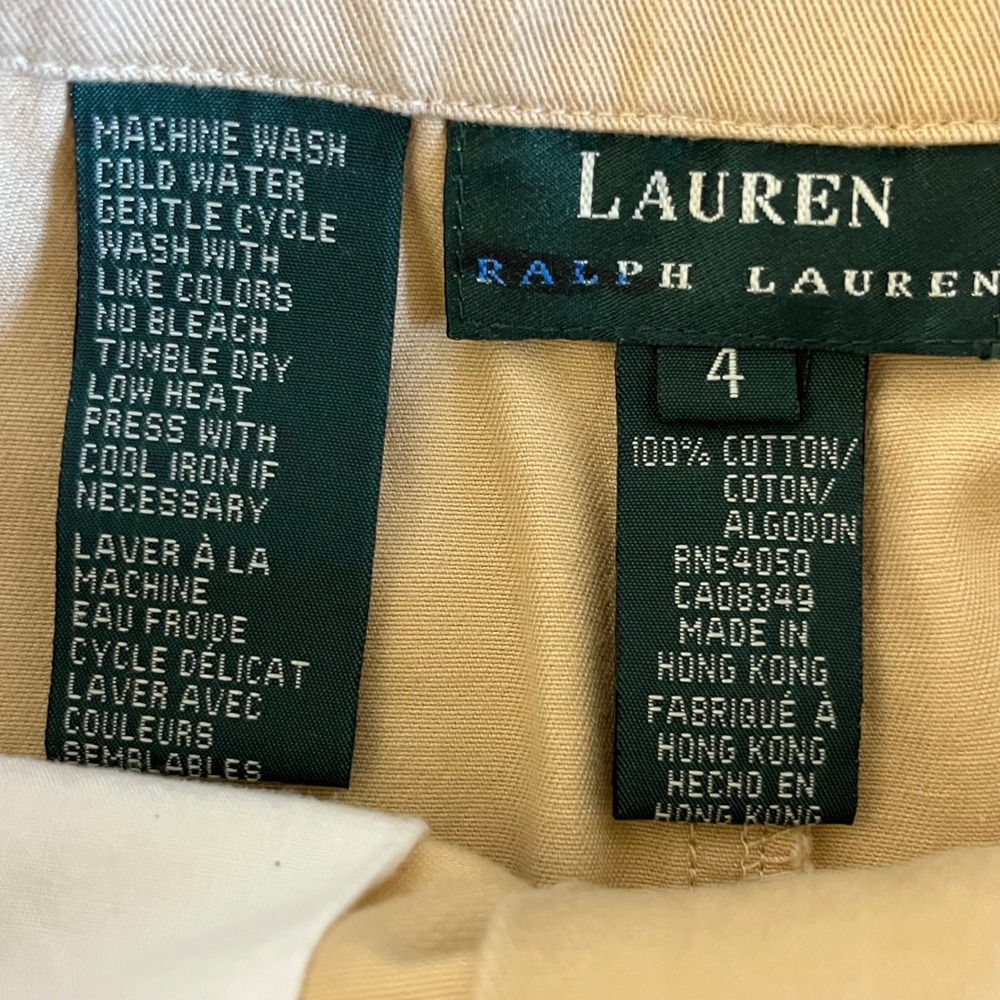 Lauren Ralph Lauren Cargo Mini Skirt Khaki Utility Casual Size 4 - Picture 5 of 7